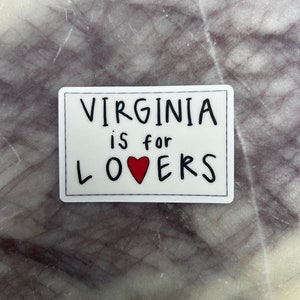 Virginia Is For Lovers Aufkleber - Vinyl + wasserfest