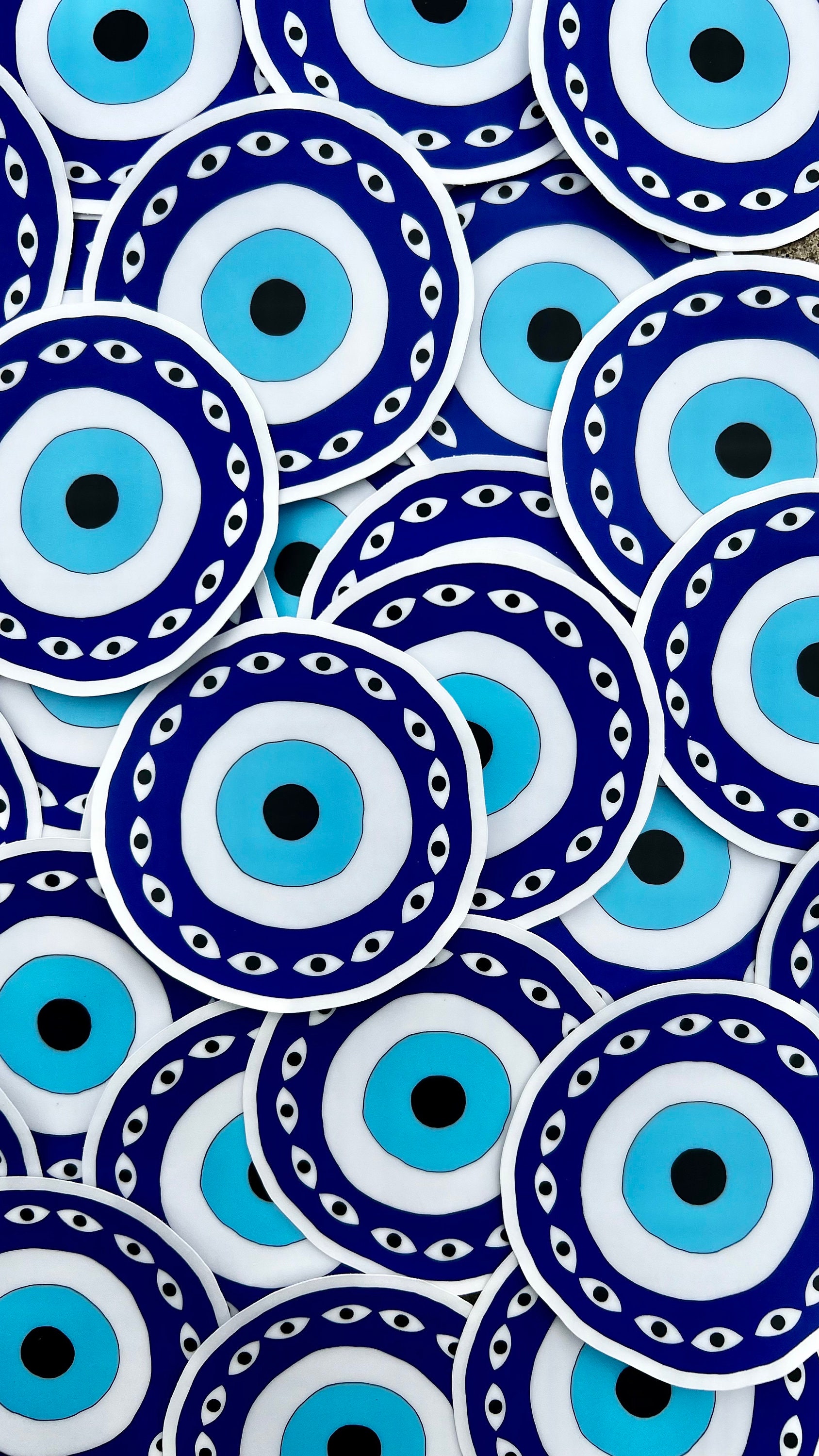 Evil Eye Protection Symbol Vinyl Sticker All Seeing Eye Etsy