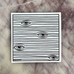 Seeing Double Sticker, Eyes - Waterproof + Vinyl