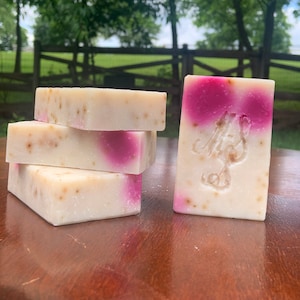 Natural Handmade Soap for Skincare || Moisturizing & Cleansing Artisan Soap || Madi&#39;s Rose and Cherry Blossom Soap
