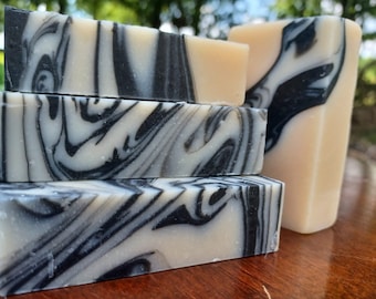 Sandalwood & Patchouli Scented Charcoal Soap / Apothecary Cleansing and Lathering Soap / Madi's Black Forest Soap