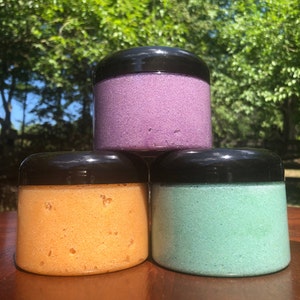 Body Exfoliating Vegan Sugar Scrub/  All Natural Handmade Sugar Scrub/ 3 Scents - 14 oz