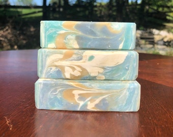 Emerald Breeze Conditioning Vegan Bar Soap/ All Natural Handmade Soap/ Organic Skincare
