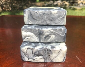 Rosemary Detox Charcoal Vegan Bar Soap/ Natural Homemade Soap/  Cold Processed Essential Oil Soap