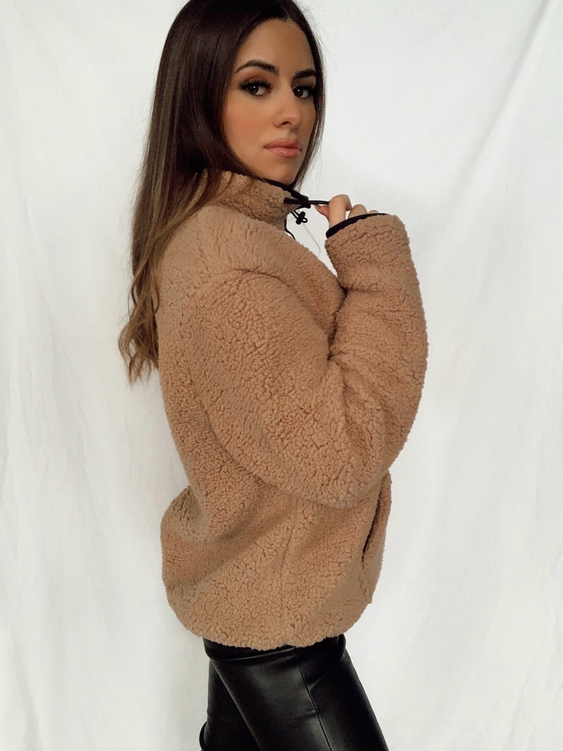 teddy bear sherpa hoodie