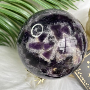 Large Chevron Amethyst Sphere