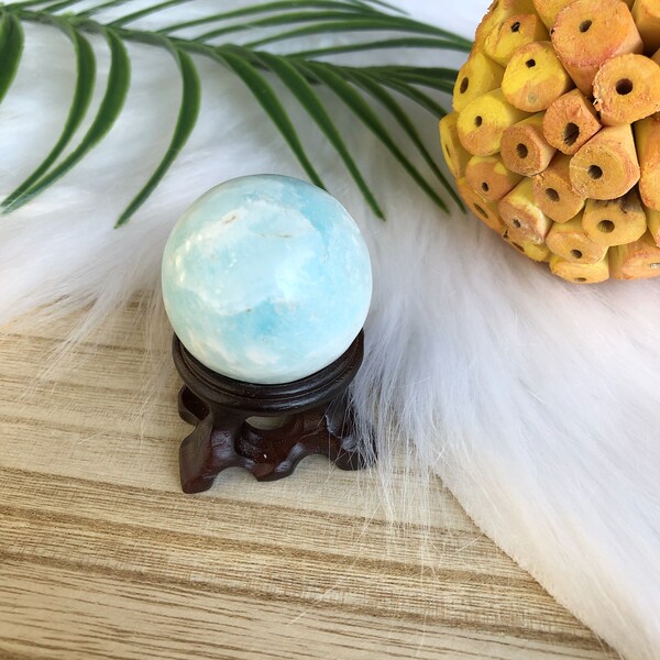 Esfera de Calcita Azul Del Caribe