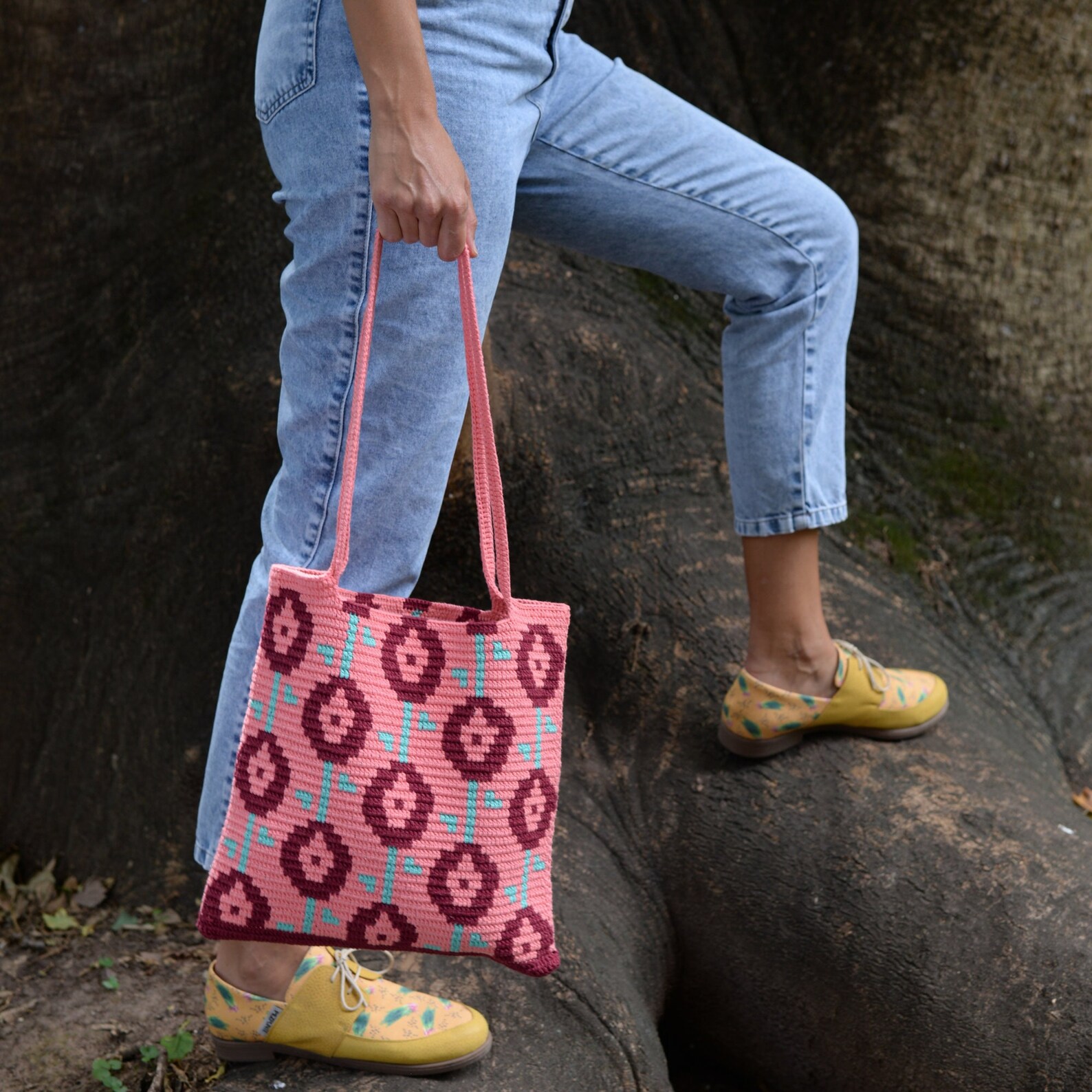 Tapestry Crochet Pattern / Crochet Bag Pattern ROSETTE / Etsy