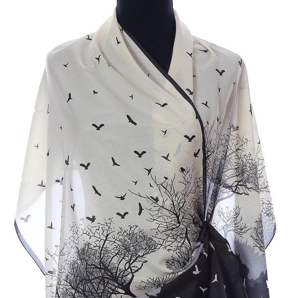 Birds Art Scarves Immedite SHIPPING FROM US