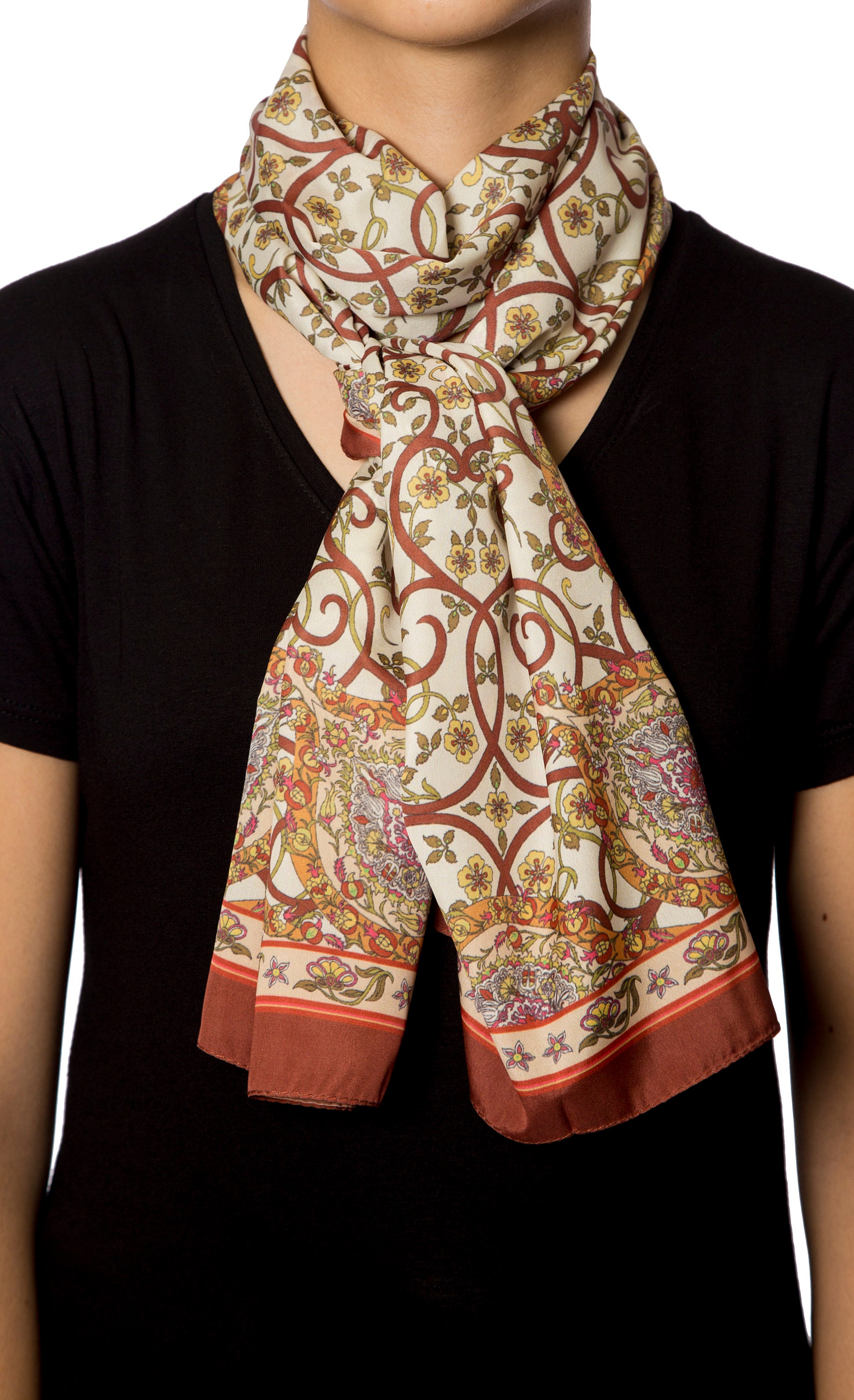 Gift Scarf in Gift Box Silky Art Antique Turkish Pattern Etsy
