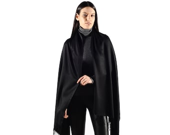 ladies black shawl wrap