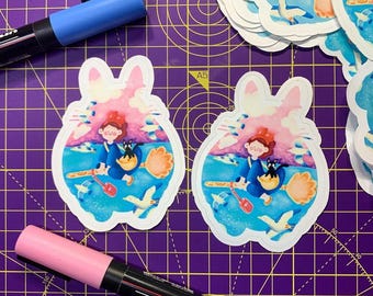 De Kleine Heks Matte Glanzende Holografische Sticker