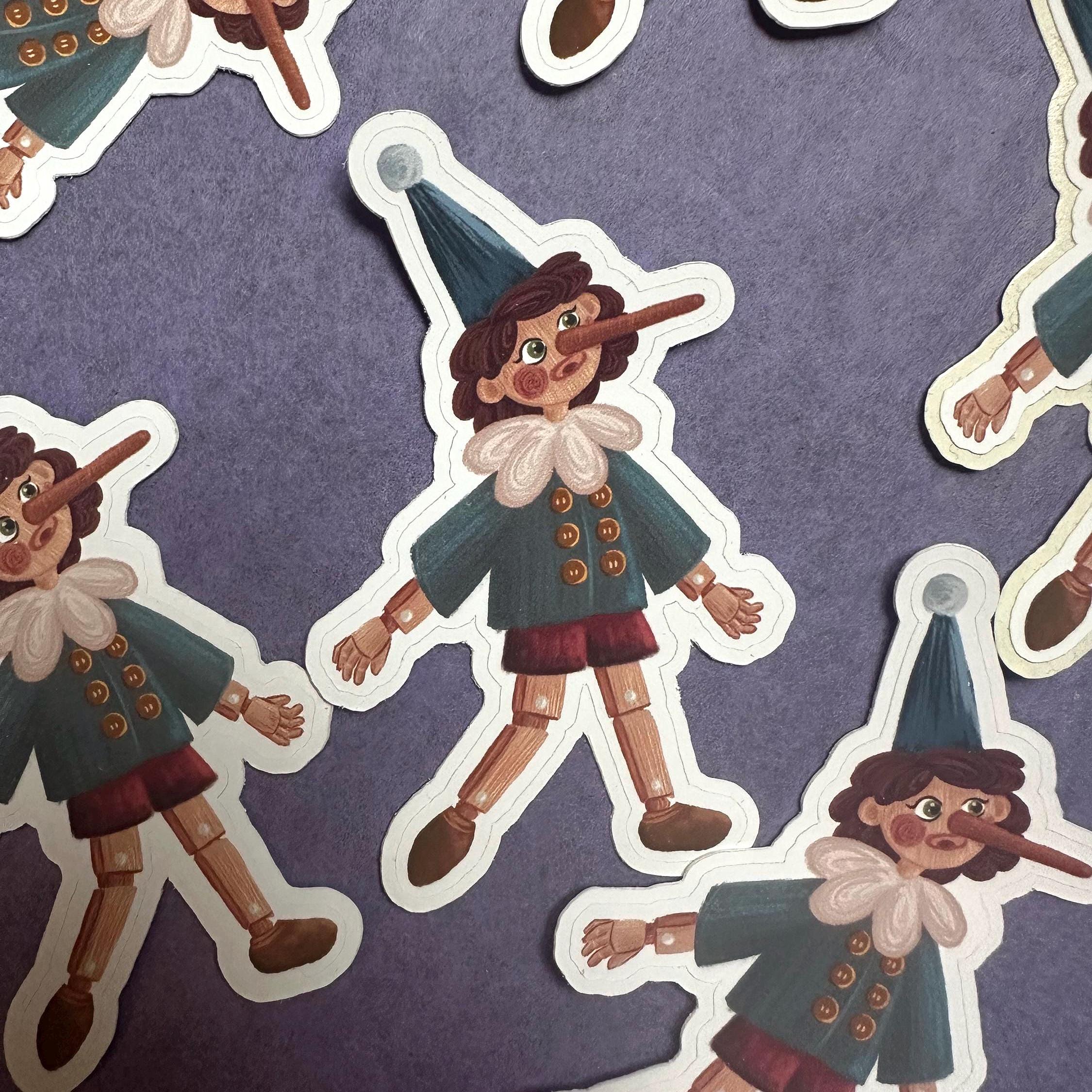 Pinnichio Jr. Sticker Pinocchio Sticker, Matte, Glossy or Holographic - Etsy