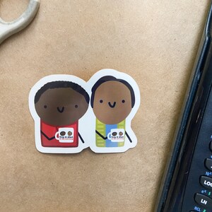 community - troy + abed sticker | waterproof