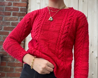 Casual Corner Vintage Sweater Knit Crochet Floral 1980/'s Women/'s Extra Large XL Rustic Retro Country