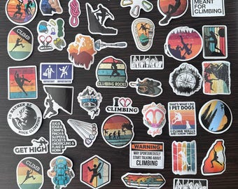 selection of climbing stickers