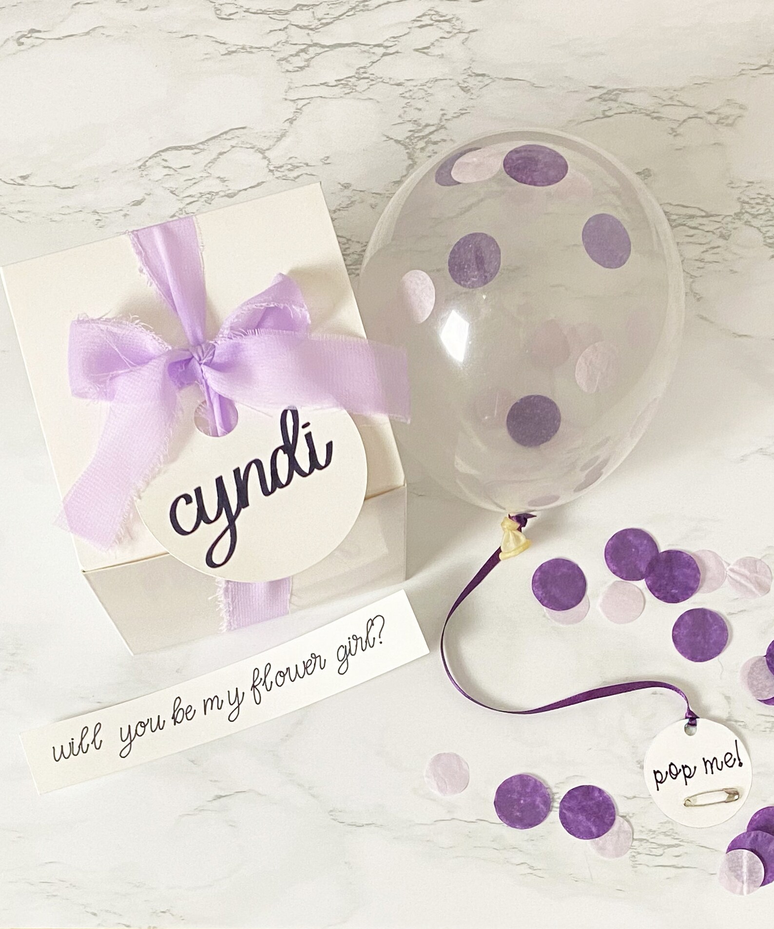 Flower Girl Proposal Box Will You Be My Flower Girl Flower Etsy