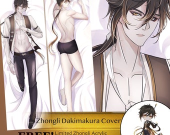 Poszewka na poduszkę Zhongli Dakimakura-Genshin Impact (poszewka na poduszkę do ciała)