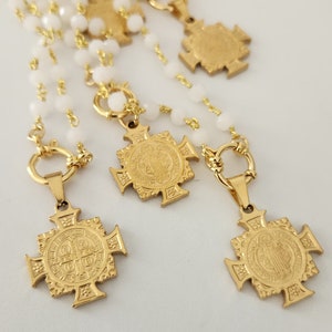 Collar De Rosaro Con Cuentas, Collar De Rosaro Relleno De Oro, Rosaro Espnal Negro, Collares