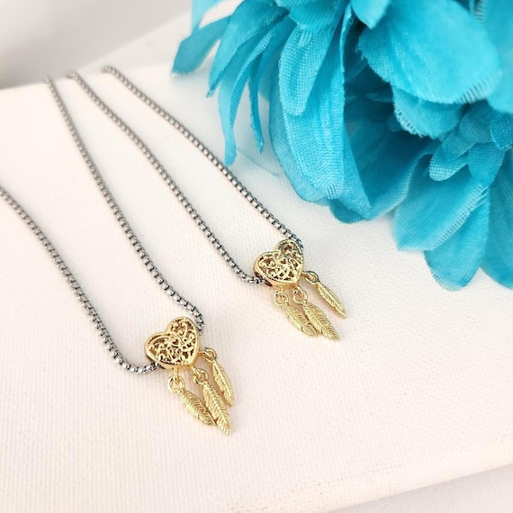 Collana Acchiappasogni In Argento 999 Donna – Gioiello Bohémien Con Zirconi E Pietra Luna, Ipoallergenica, Regalo Idea Compleanno Natale