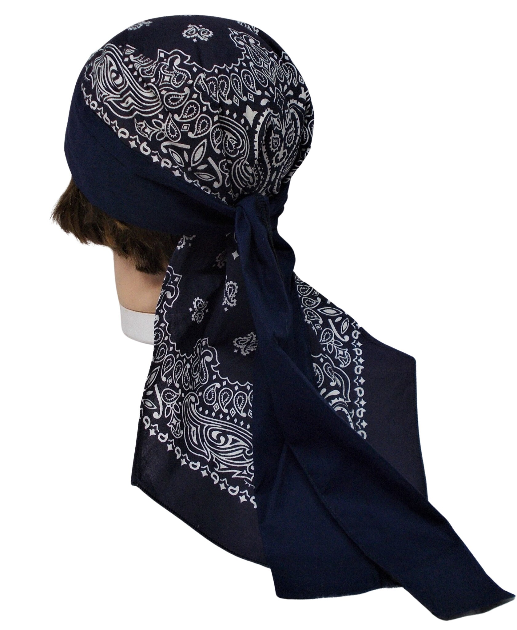 Navy Black U Pick The Color Bandana Xlong Cotton Dorag Mens Etsy