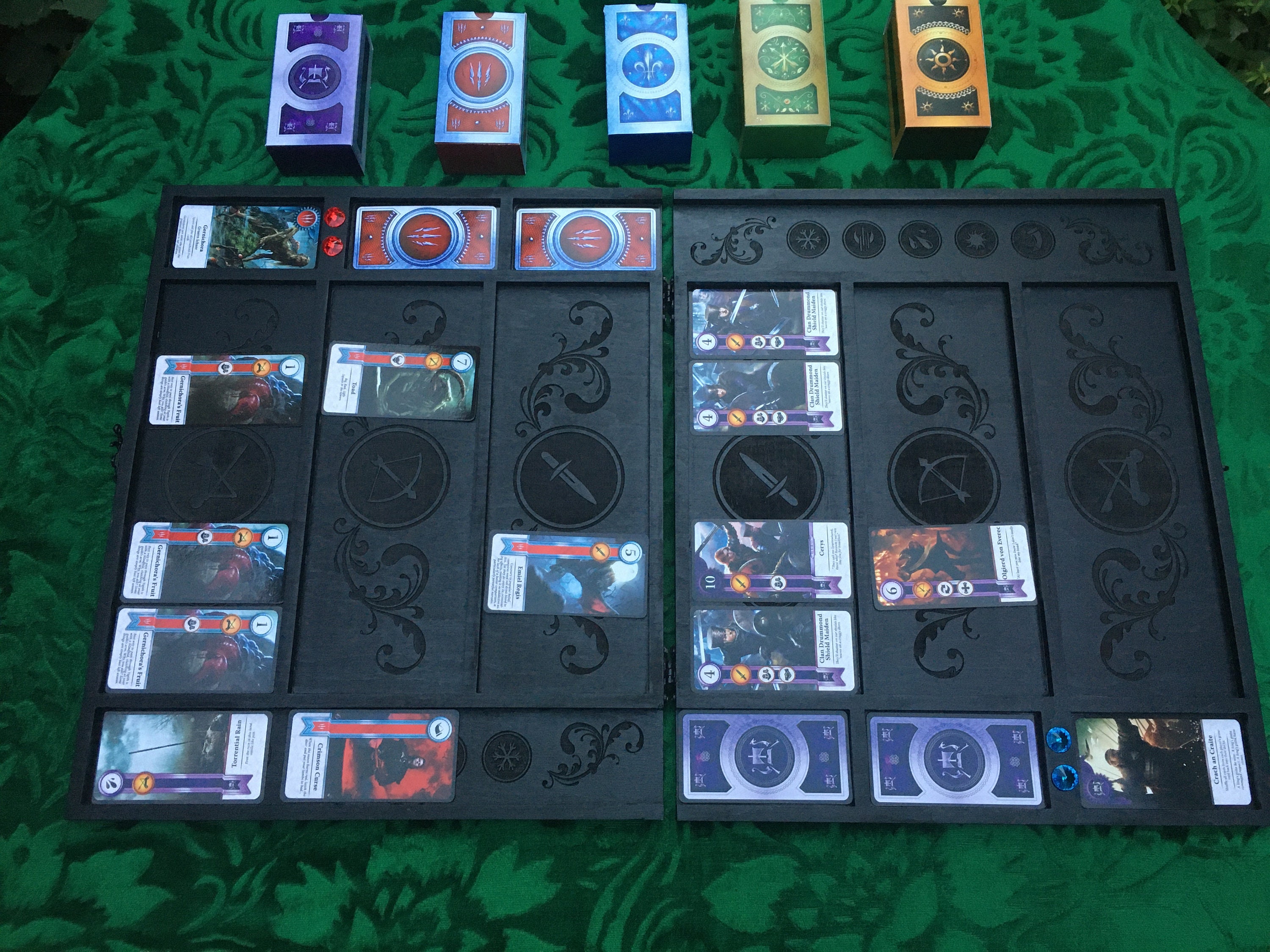 Black GWENT Board GWENT game board Witcher 3 Wild Hunt Etsy