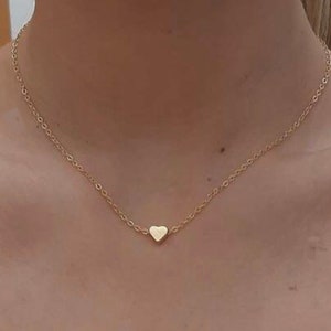 Mini Heart,Tiny Heart Choker Necklace, Tiny Moon Star Choker Necklace, Delicate Heart Necklace Silver, Boho Heart Choker Heart Necklace image 10