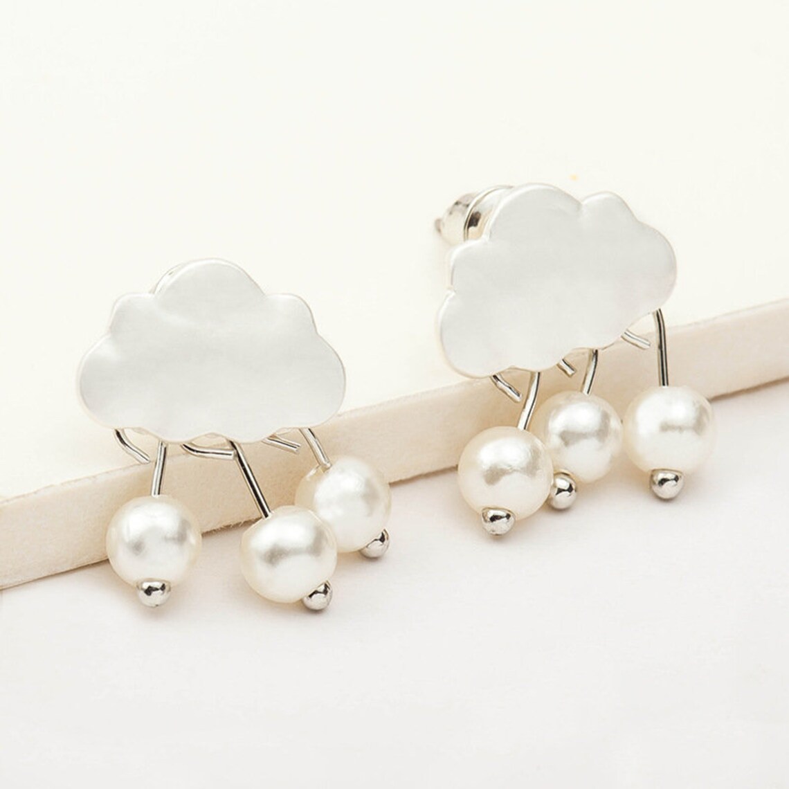 Cloud earrings Mini acrylic Rainy Clouds Cute Earring Cute | Etsy