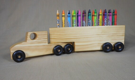 Handmade Truck Crayon Holder