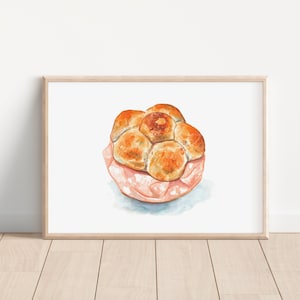 Acquerello panino rosetta con mortadella