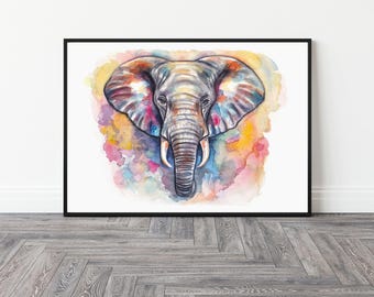 水彩画　(象) Eng sub] 5min Easy Watercolor | African Elephant - YouTube