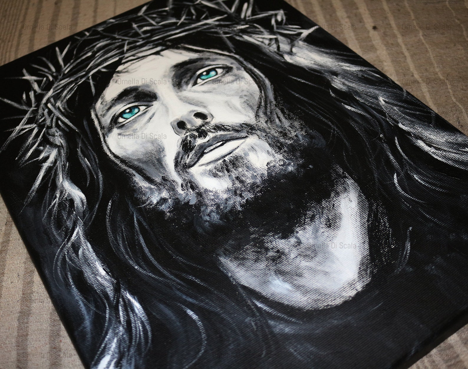 Jesus of Nazareth Painting Acrylic on Canvas Original Artwork - Etsy