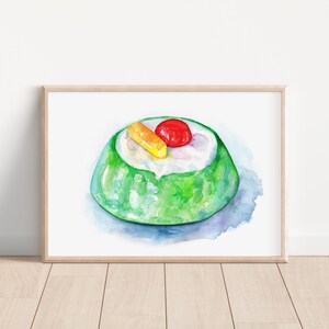 Cassata cassatina siciliana acquerello opera originale dipinto a mano