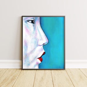 Geisha - Dipinto Acrilico Originale su Cartone Telato 25x30 cm - Arte Giapponese Fatto a Mano
