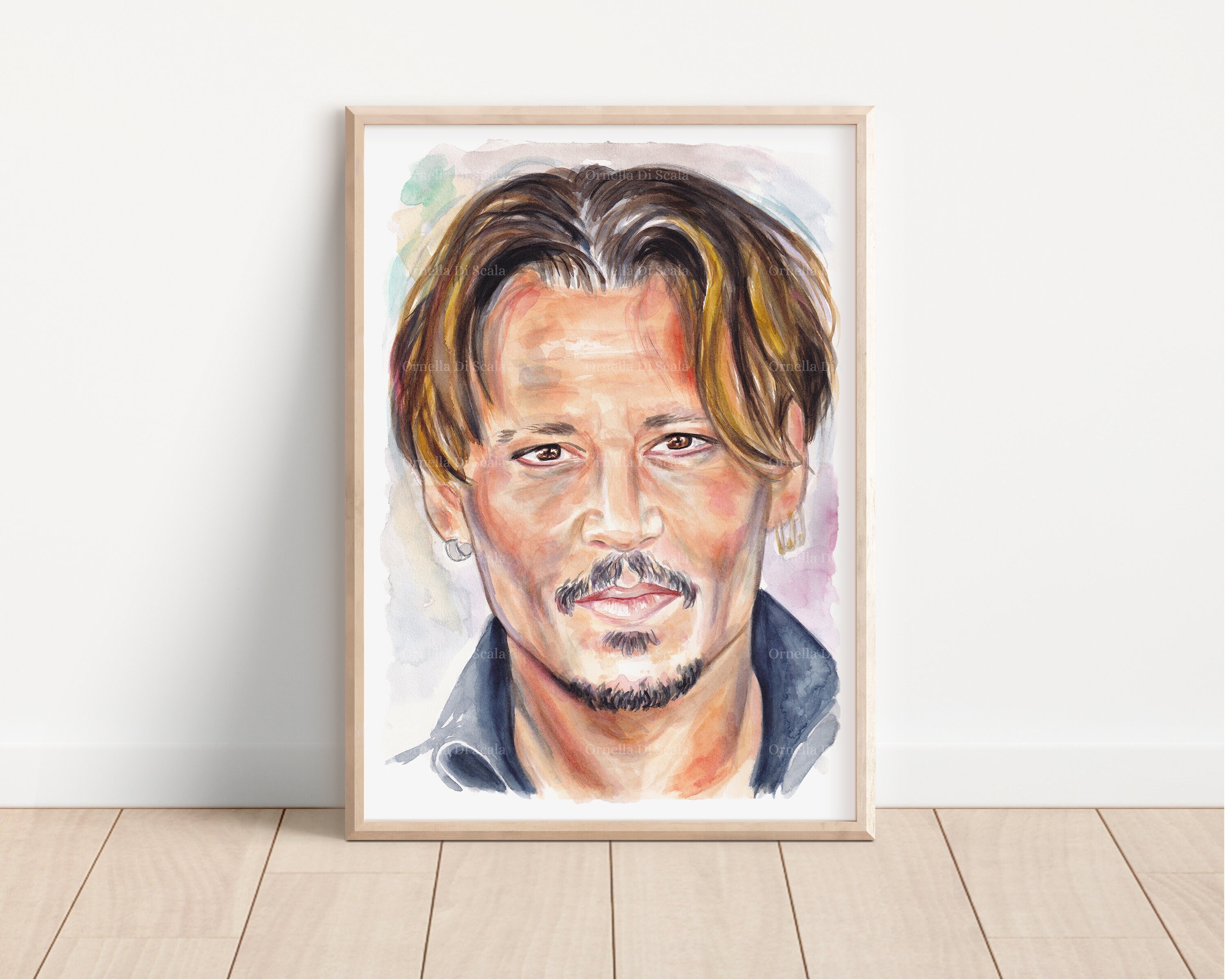 Johnny Depp Watercolor Painting Original Artwork - Etsy UK