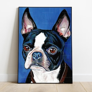 Impression Boston Terrier sur carton