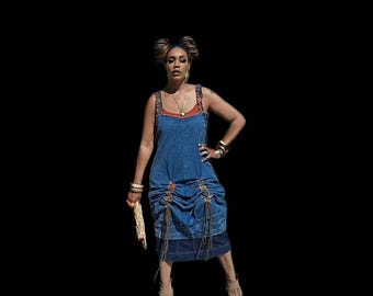 Urban Cowgirl Upcycled Denim Dress