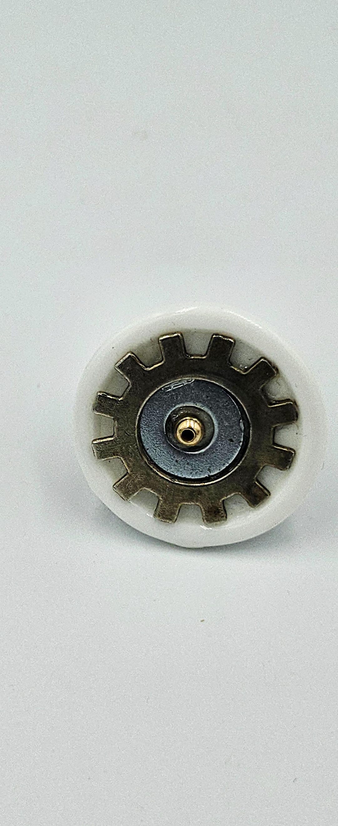 Programmable Button Ring Geared up Repurposed Button Ring - Etsy