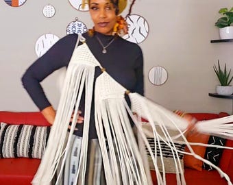 Repurposed Macrame Body Accessory