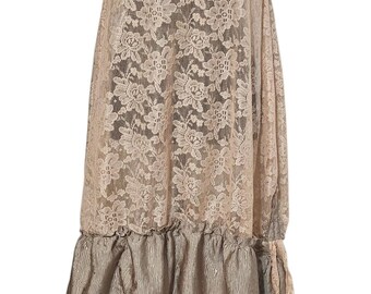 Lace Me Upcycled Curtain Dress