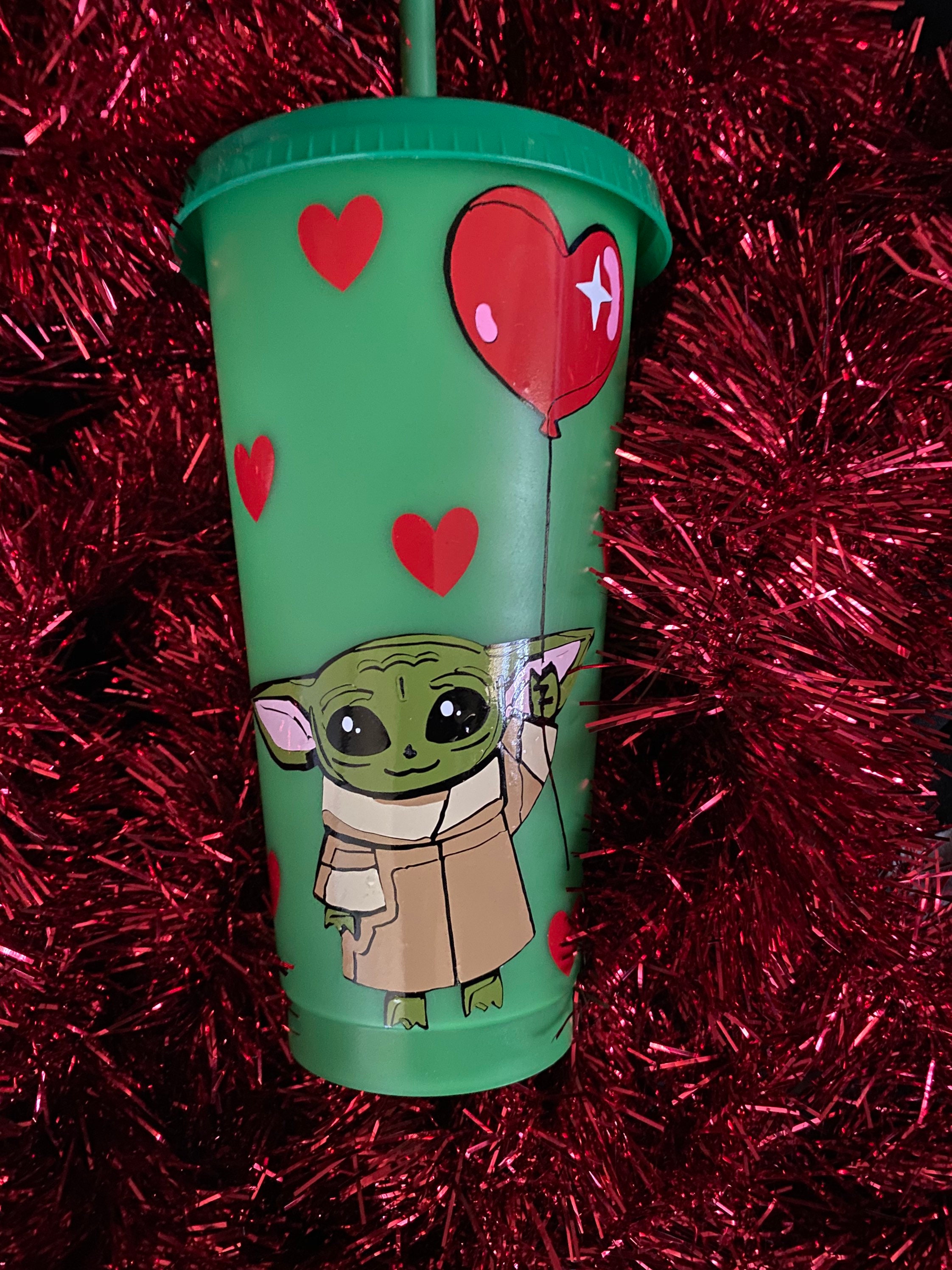 Baby Yoda Cup Friend Gift The Mandalorian Custom Cup Etsy