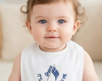 It's All Greek to Me Baby Bib