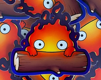 Fire Peek Sticker, Laptop Sticker, Vinyl Sticker Decal