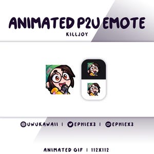 Peut inclure: GIF animé d'un personnage de Killjoy du jeu vidéo Valorant. Le personnage porte un chapeau vert et une chemise jaune. Le GIF mesure 112x112 pixels.