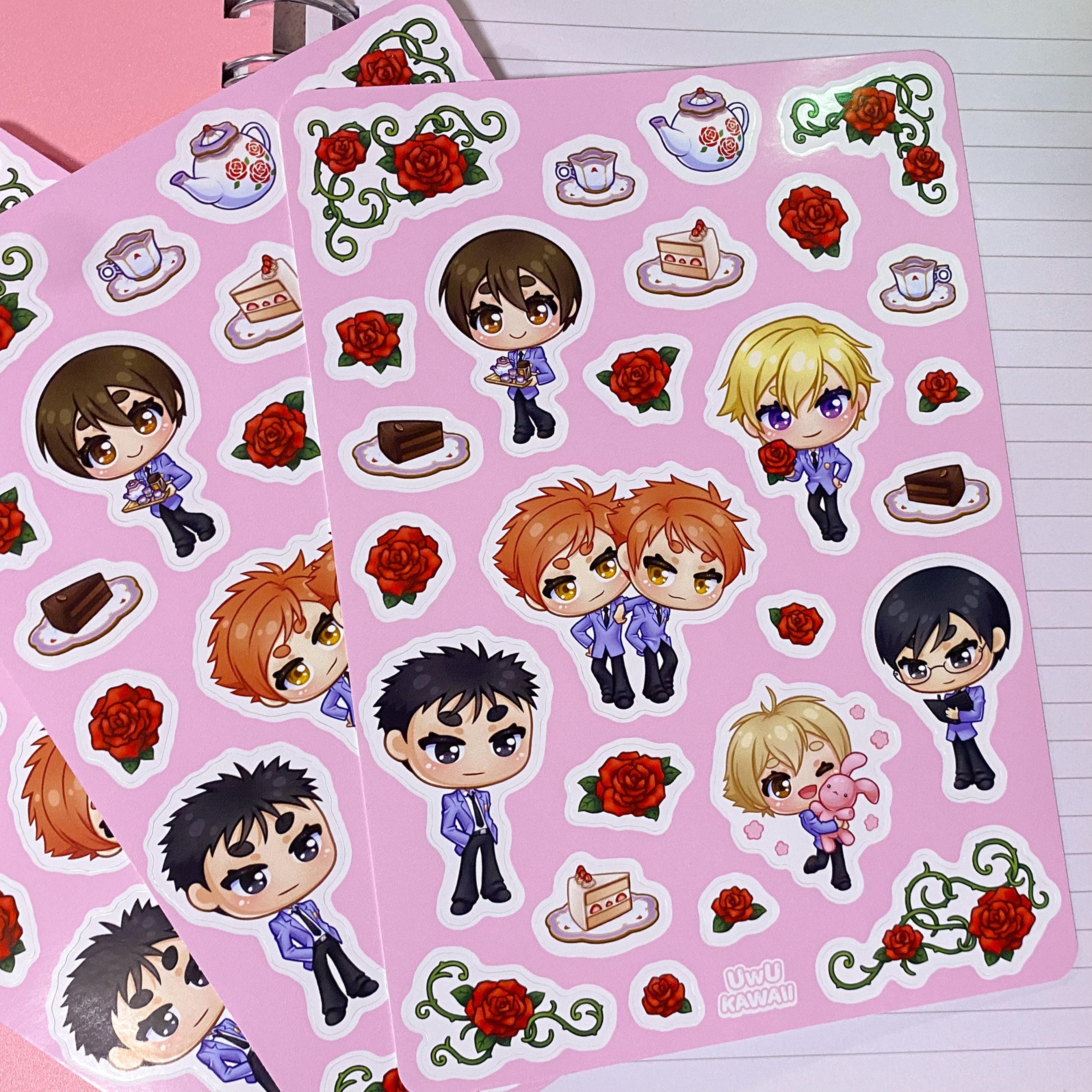 Host Club 5x7 Sticker Sheet, Bullet Journal Stickers, Planner Stickers, Scrapbooking