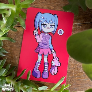 Impression d'art Yami Kawaii | Impression de cartes postales 4 x 6 pouces, mini impression, art mural, décoration murale