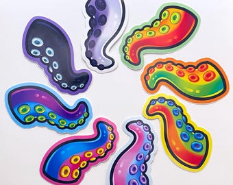 Tentacle Sticker [8 Colours] Laptop Sticker, Vinyl Sticker Decal