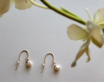 Pearl Drop Earrings | Water Resistant | Real Pearls | 14k Gold Filled