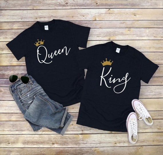 patata pasos Alerta King Y Queen Crown Love Shirt / Camisas a Juego De Parejas - Etsy Australia