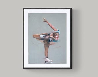 Figure Skating Art Print | Niina Petrokina Spin Oil Painting